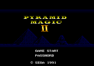 Pyramid Magic II (SegaNet) Title Screen